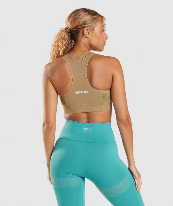 Damske Športové Podprsenky Gymshark Energy Seamless Hnede | CR9264571